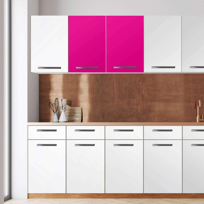 Klebefolie - Wandschrank 80cm Breite - Pink Dark