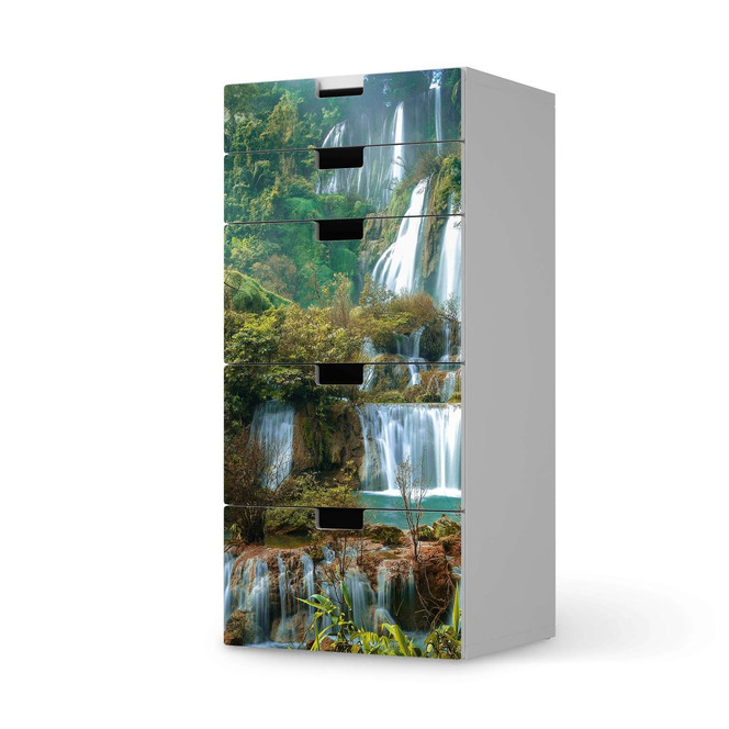 Möbel Klebefolie IKEA Stuva / Malad Kommode - 5 Schubladen - Rainforest- Bild 1