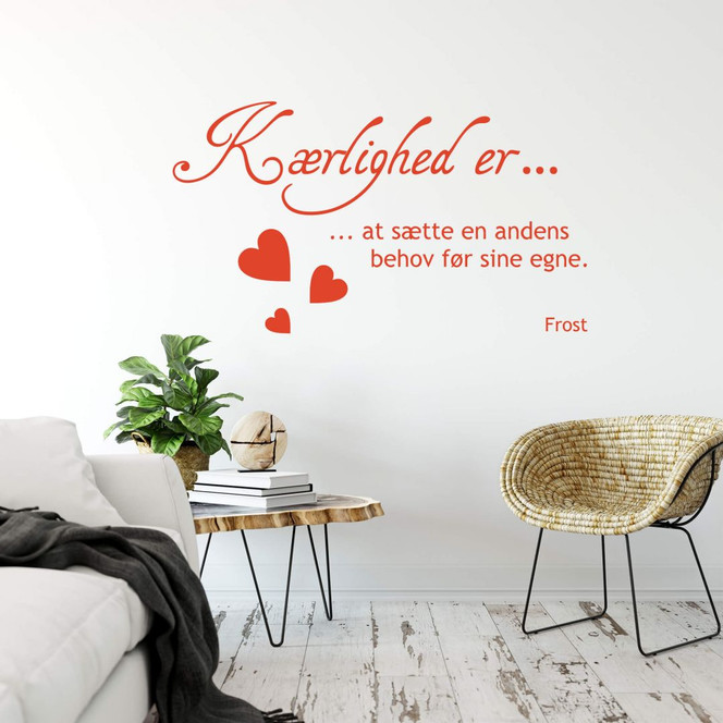 Wandtattoo Kaerlighed er...