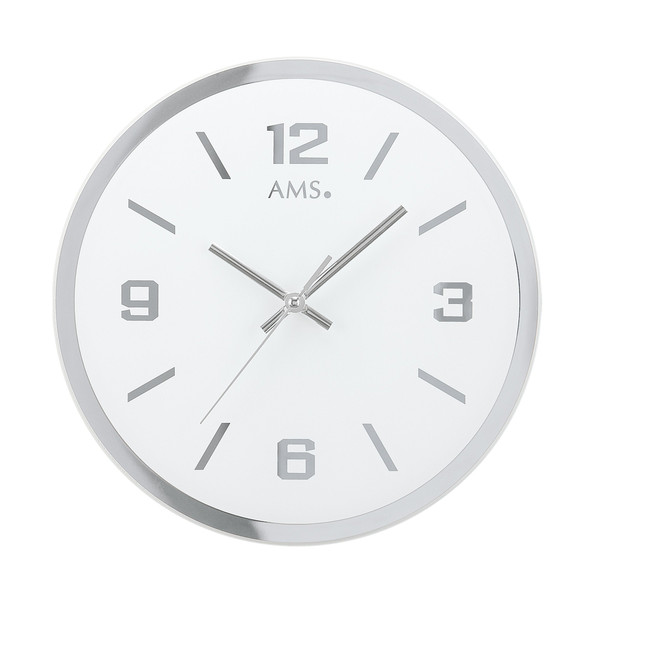 Wanduhr Facettiertes und bedrucktes Spiegelglas