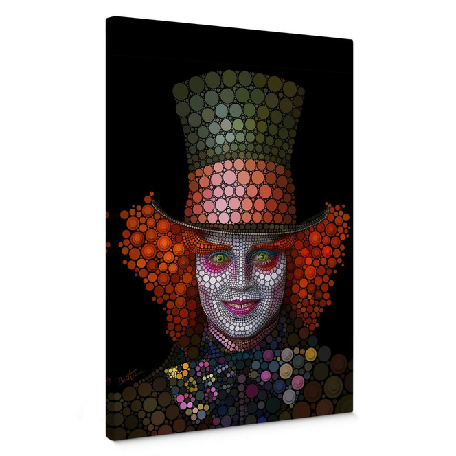 Leinwandbild Ben Heine - Circlism: Johnny Depp der Hutmacher