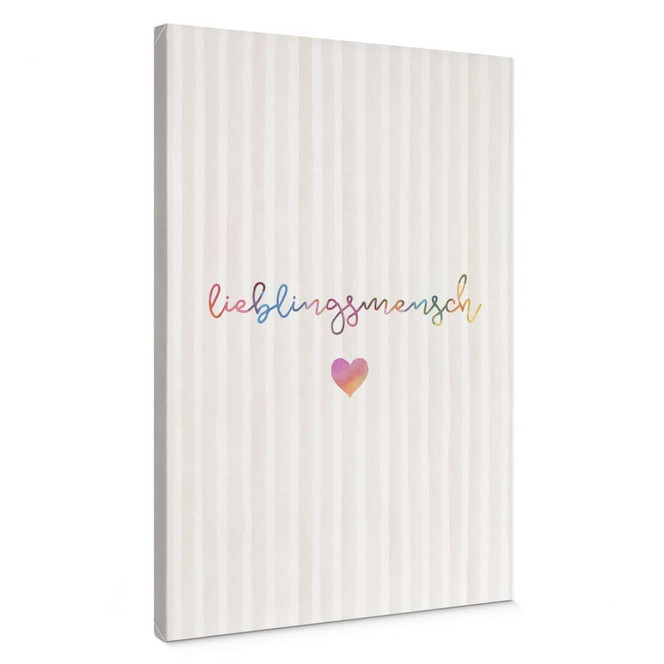Leinwandbild Lieblingsmensch mit Herz