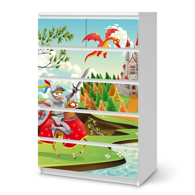 Möbel Klebefolie IKEA Malm Kommode 6 Schubladen (hoch) - Fairytale- Bild 1