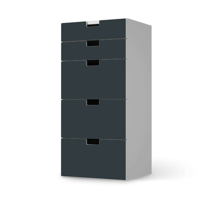 Möbel Klebefolie IKEA Stuva / Malad Kommode - 5 Schubladen - Blaugrau Dark- Bild 1