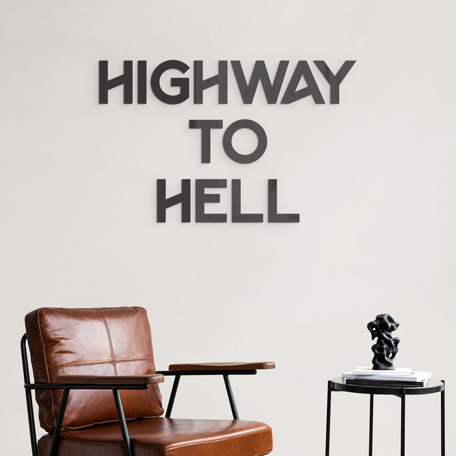 Acrylbuchstaben Highway to Hell