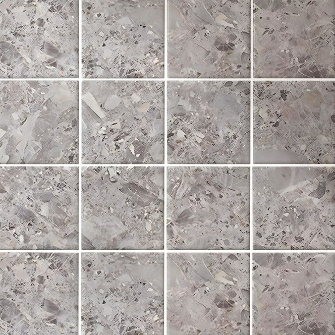 Fliesenaufkleber Steinoptik, Terrazzo dunkel - Möbelfolie, Küchenrückwand, Badfolie