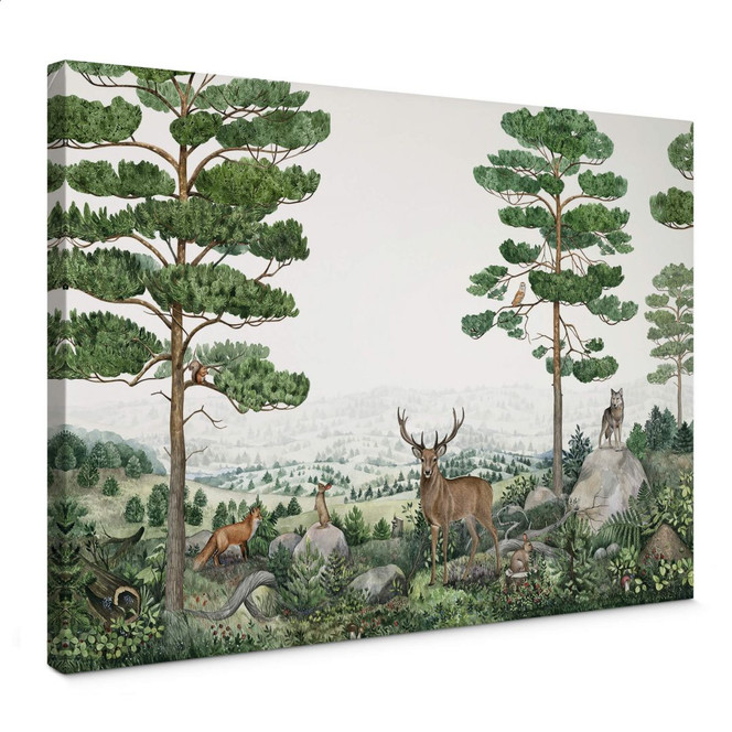 Leinwandbild Kikki Belle - Tierische Abenteuer im Grünen