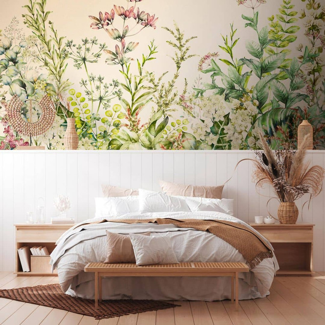 Livingwalls Dschungeltapete Metropolitan Stories THE WALL Vliestapete botanisch beige, grün - Bild 1