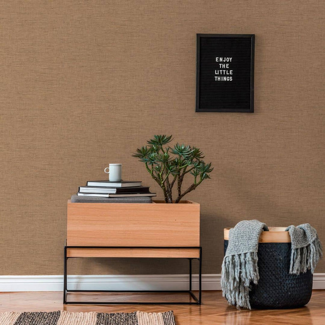 Livingwalls Tapete in Textil Optik Desert Lodge Vliestapete braun