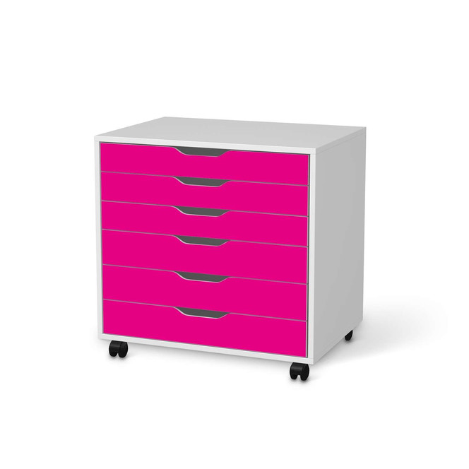 Möbelfolie IKEA Alex Rollcontainer 6 Schubladen - Pink Dark- Bild 1