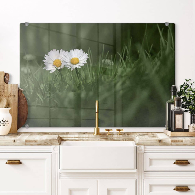 Spritzschutz Ben Heine - Zwei Gänseblümchen