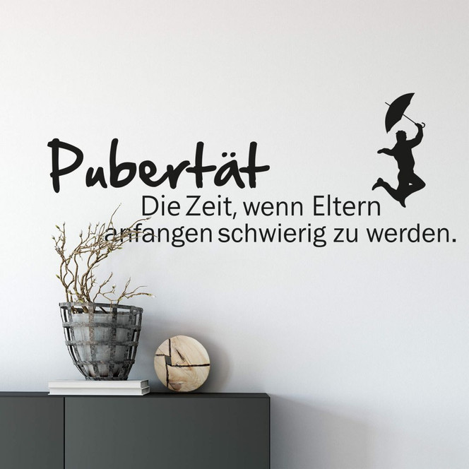 Wandtattoo Pubertät
