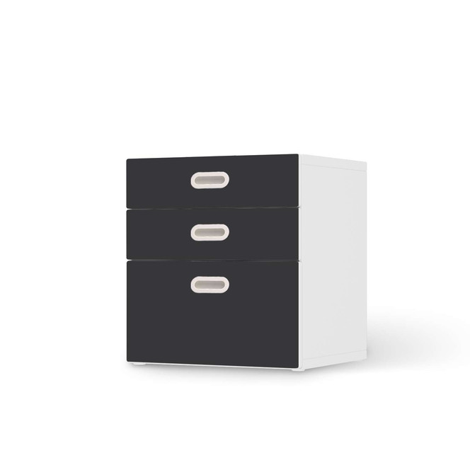 Folie IKEA Stuva / Fritids Kommode - 3 Schubladen - Grau Dark- Bild 1