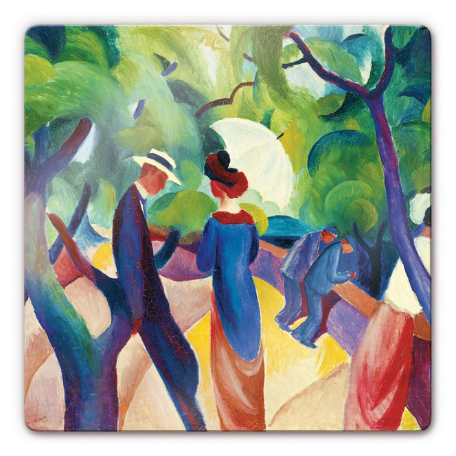 Glasbild Macke - Promenade