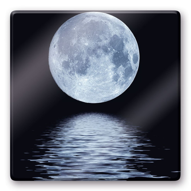 Glasbild Moon