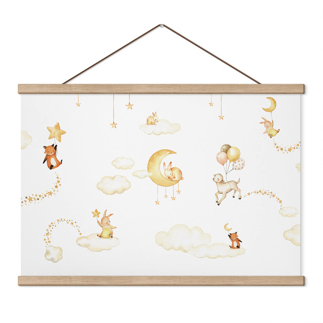 Kinderzimmer Stoffbild Süsse Träume weiss - Oliver Robins