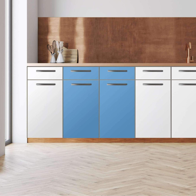 Küchenfolie - Unterschrank 80cm Breite - Blau Light