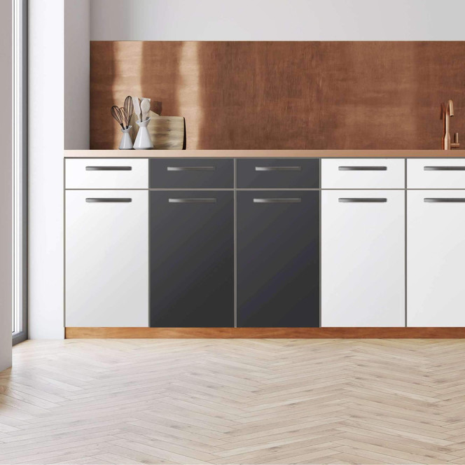 Küchenfolie - Unterschrank 80cm Breite - Grau Dark