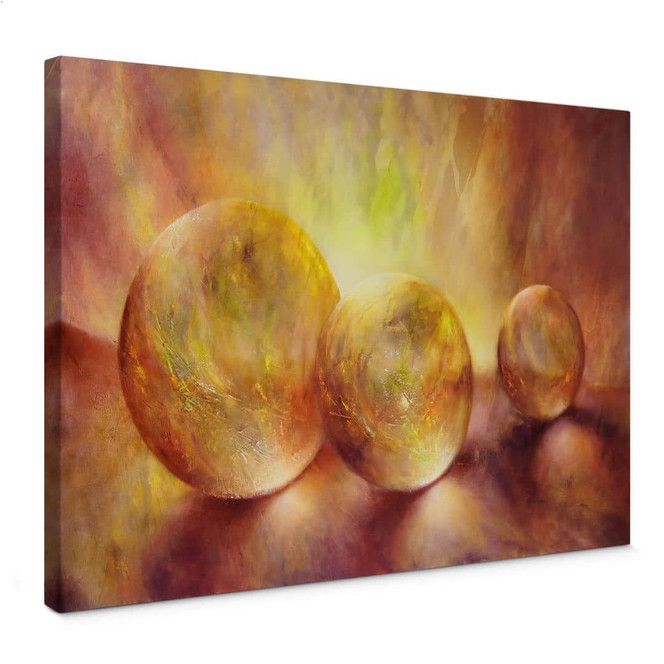 Leinwandbild Schmucker - Goldene Murmeln