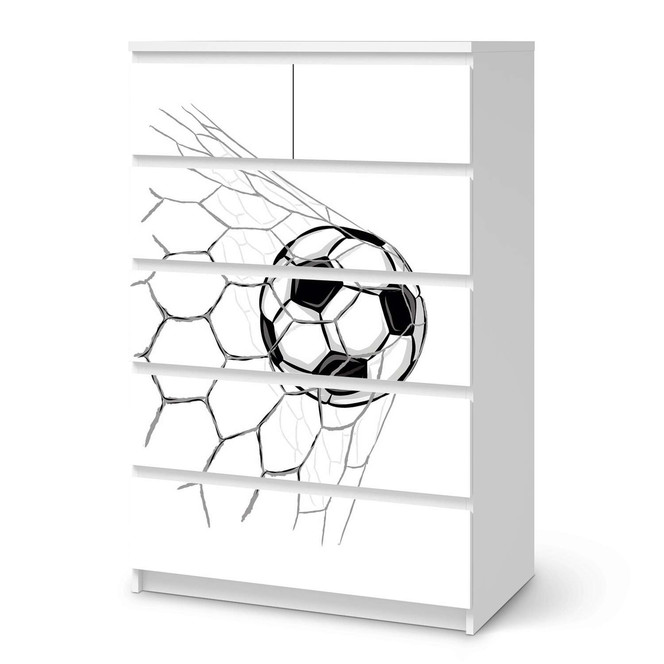 Möbel Klebefolie IKEA Malm Kommode 6 Schubladen (hoch) - Eingenetzt- Bild 1