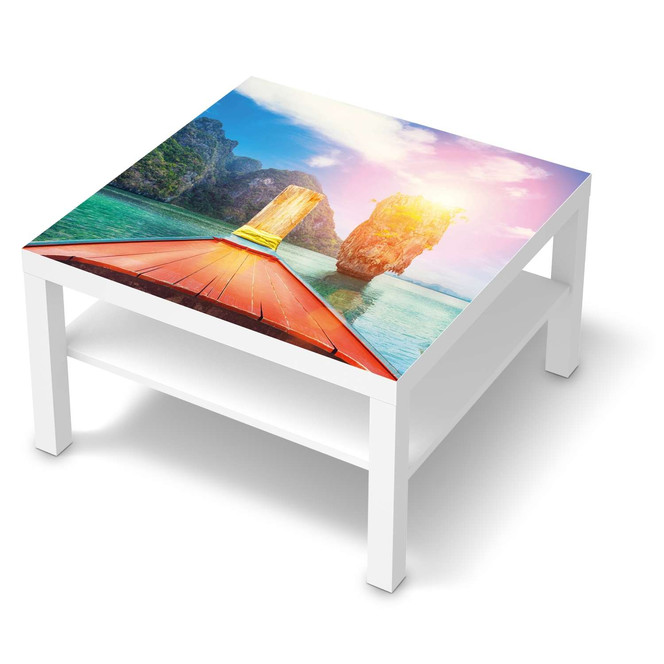 Möbelfolie IKEA Lack Tisch 78x78cm - Blue Water Lagoon- Bild 1