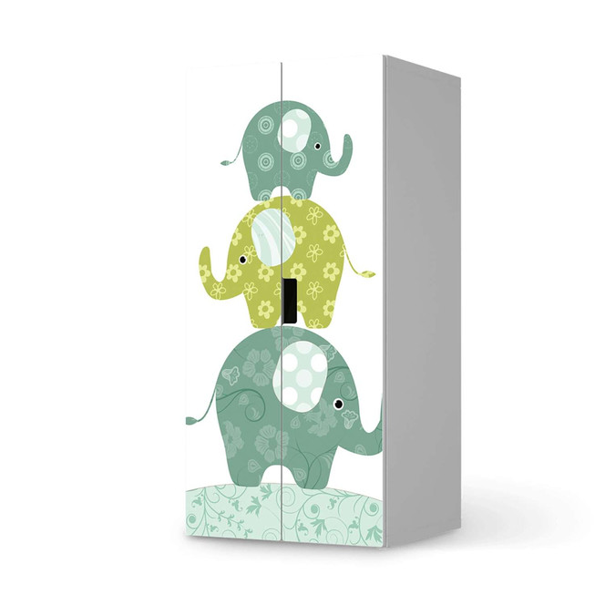 Möbelfolie IKEA Stuva / Malad Schrank - 2 grosse Türen - Elephants- Bild 1