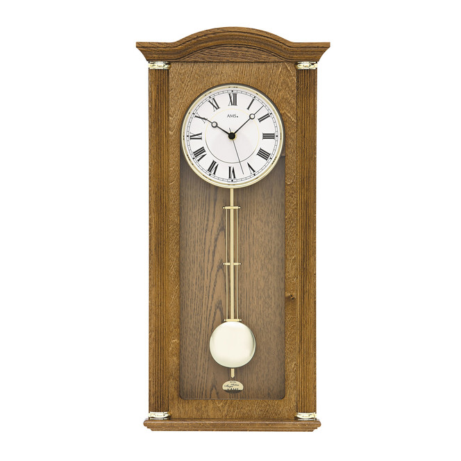 Pendelwanduhr Eiche Holzgehäuse