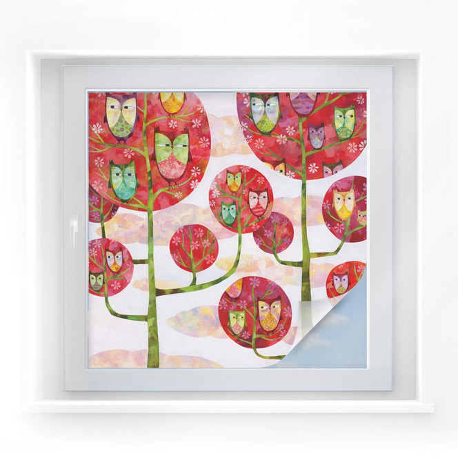 Sichtschutzfolie Blanz - Eulen im Wald