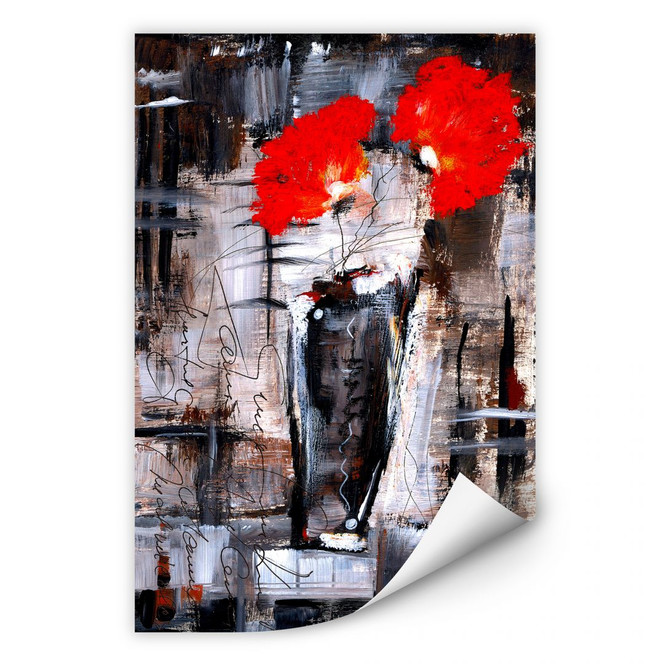 Wallprint Niksic - Leuchtend Rot