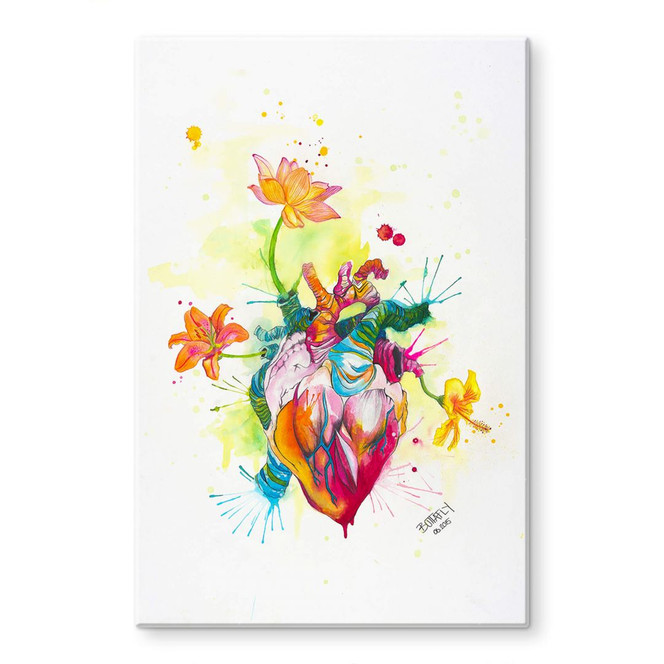 Glasbild Buttafly - Nature Beating Heart