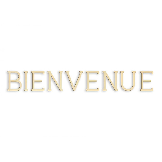 Holzbuchstaben Pappel - Bienvenue