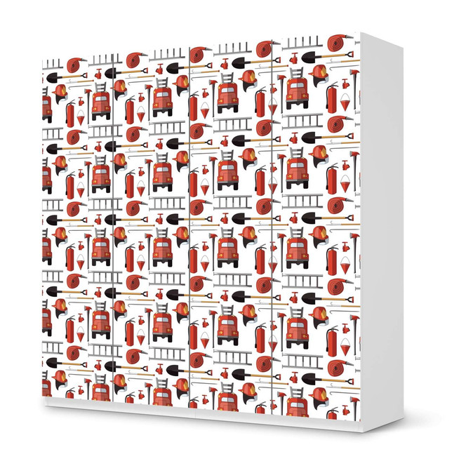 Klebefolie IKEA Pax Schrank 201cm Höhe - 4 Türen - Firefighter- Bild 1