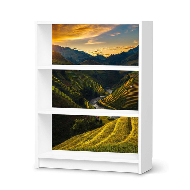 Möbelfolie IKEA Billy Regal 3 Fächer - Reisterrassen- Bild 1