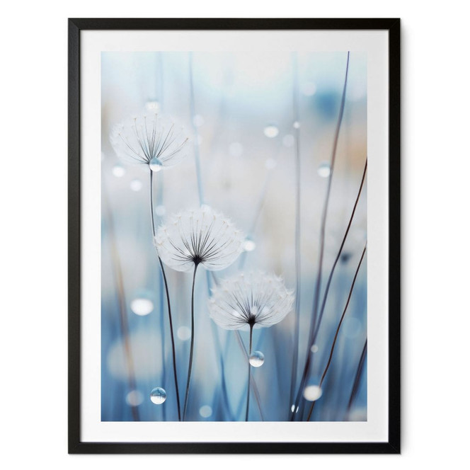 Natur Poster Tauperlen auf Pusteblumen - Treechild