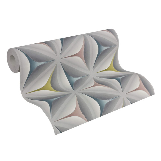 A.S. Création Vliestapete Scandinavian Retrotapete geometrisch blau, grau, rosa