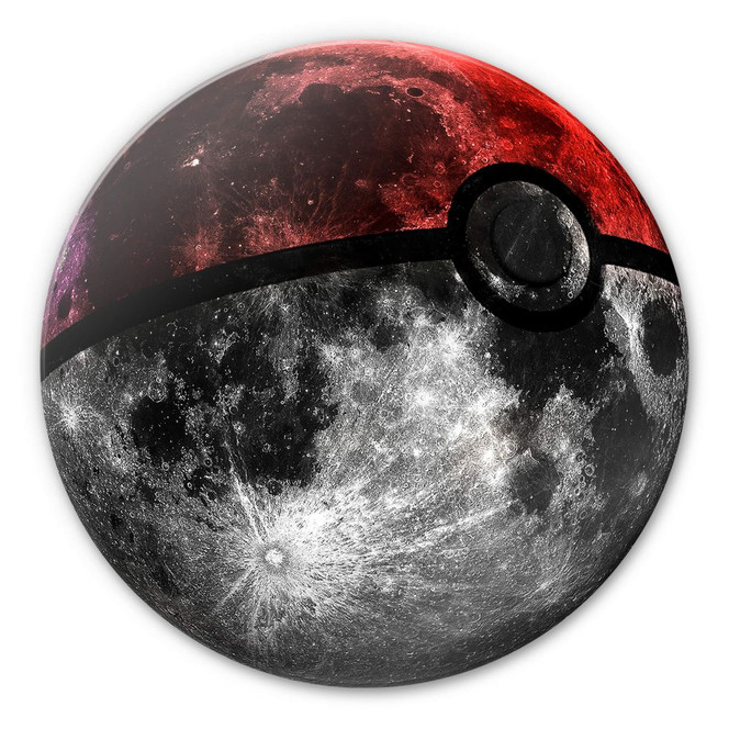Glasbild Nicebleed - Pokémoon Square - Rund