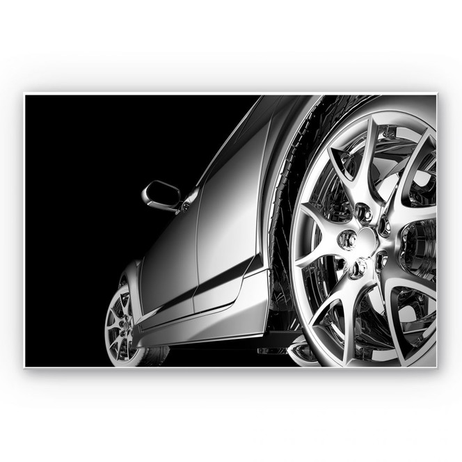 Hartschaumbild Rolling in Chrome