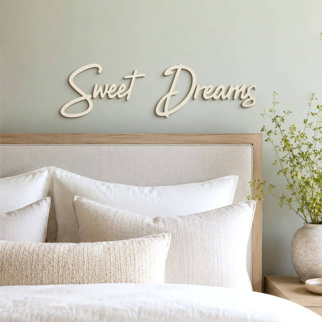 Holz-Deko 3D Schriftzug Sweet Dreams - Pappel