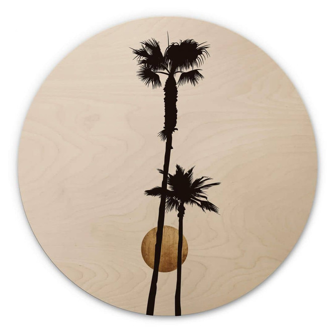 Holzbild Kubistika - Paradiso - Rund