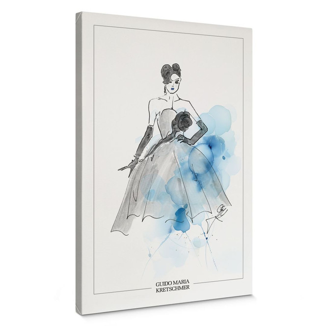 Leinwandbild Audrey in Blau - Guido Maria Kretschmer Kollektion - 40x60cm