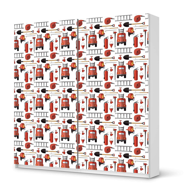Möbel Klebefolie IKEA Pax Schrank 201cm Höhe - Schiebetür - Firefighter- Bild 1