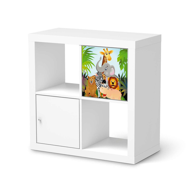 Möbelfolie IKEA Kallax Regal 1 Türe - Wild Animals- Bild 1