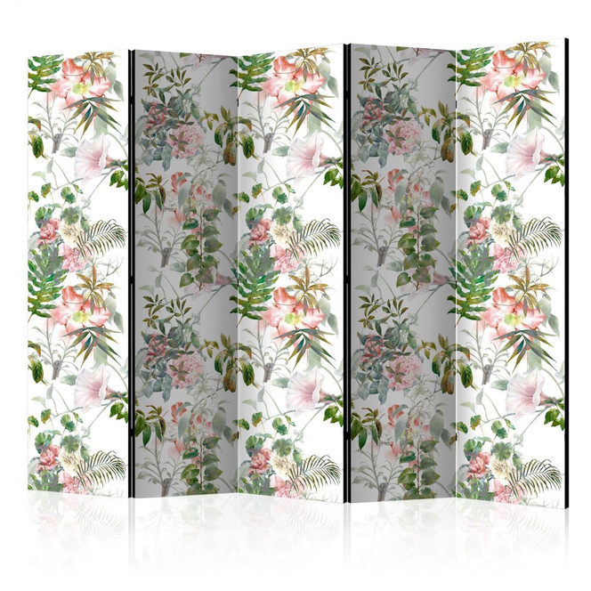 Paravent, Raumteiler freistehend, Trennwand - Beautiful Garden II, 5-teilig - einseitig bedruckt - 225 x 172 cm