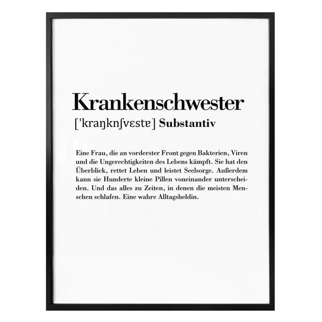 Poster Grammatik - Krankenschwester