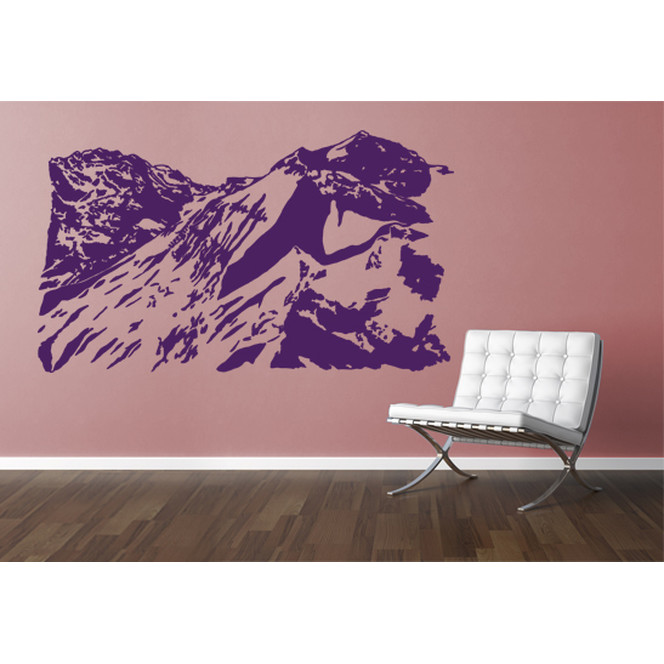 Wohnansicht - Wandtattoo Berg Schilthorn