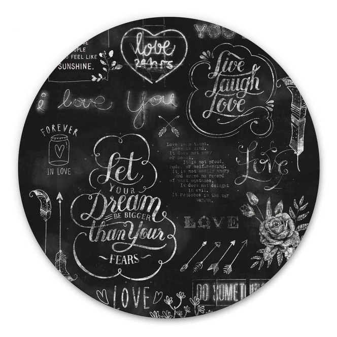 Alu-Dibond World of good feelings - Rund