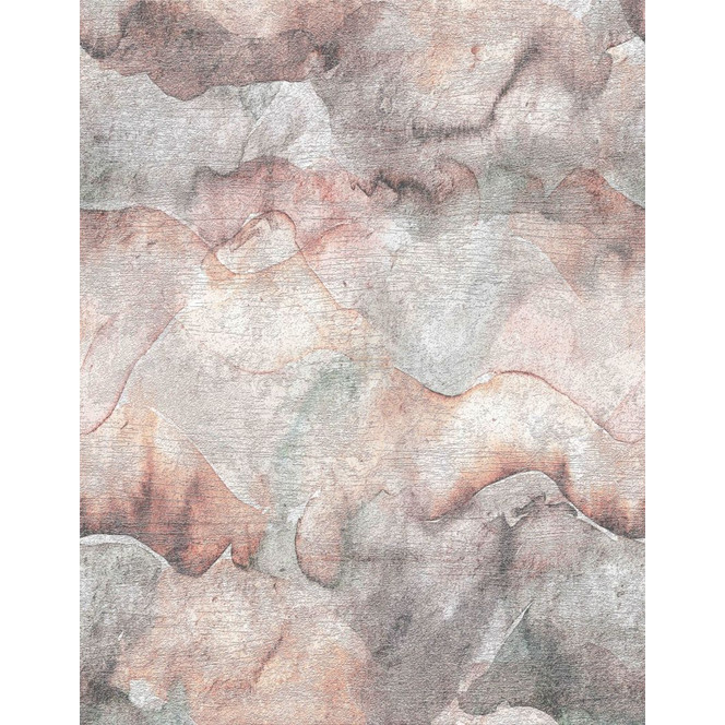 Fototapete Bildtapete Abstrakte Aquarell-Berglandschaft in Greige, Rosé und Nebel 3.4 x 2.65 m