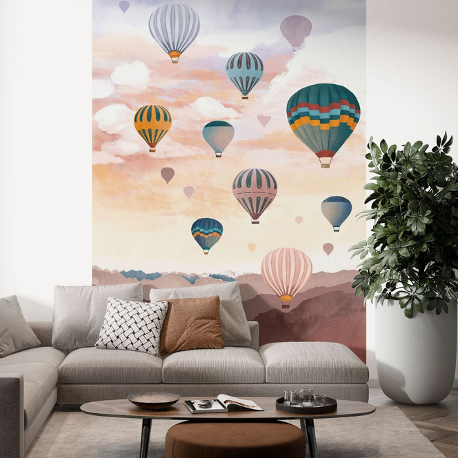 Fototapete Hoch hinaus mit den Heissluftballons - Goed Blauw