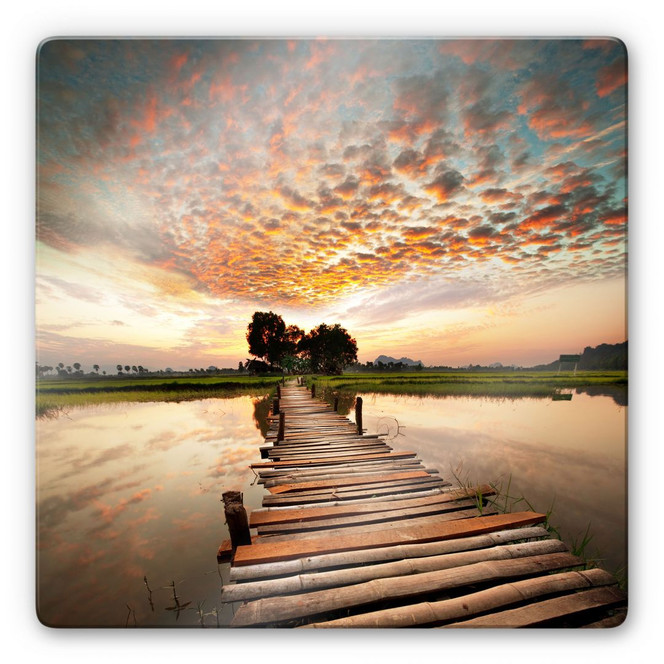 Glasbild To the other Side - quadratisch