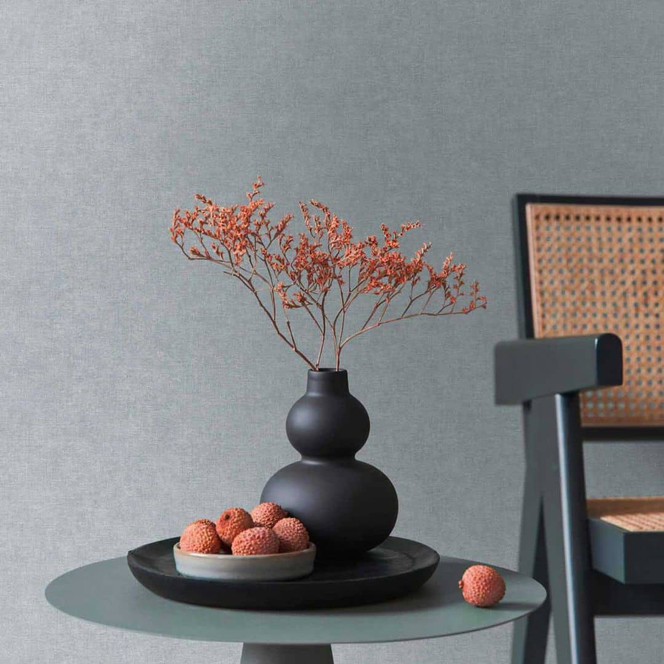 Leinenoptik Strukturtapete Hellgrau - Elegante Vliestapete